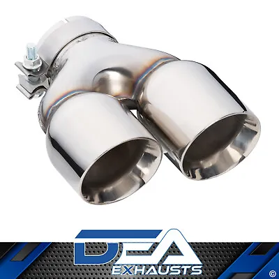 3  Inlet Dual 3.5  Outlet Exhaust Tip Inner Cone 9  Long LHS Polished Stainless • $115