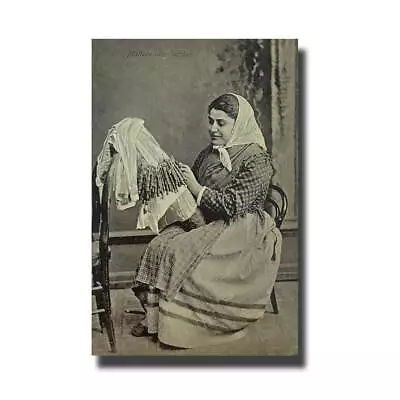 Malta Postcard - Lace Worker New Unused Made In Saxony • $12