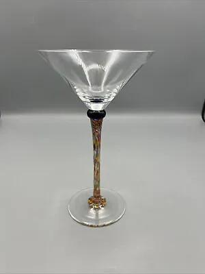 8  Murano Design 1998  Martini Centerpiece Glass Signed/Etched On Base • $79.95