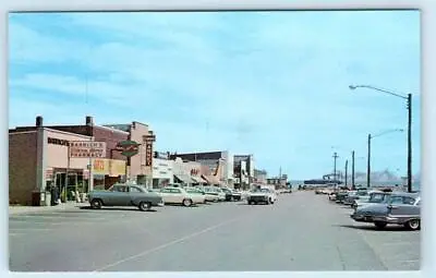 MACKINAW CITY Michigan MI ~ STREET SCENE 1962 Cheboygan County Postcard • $6.78