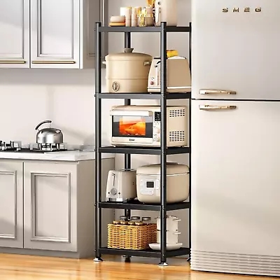 5-Tier Metal Rack Shelves Storage Organizer For Closet Kitchen Adjustable Pantry • $55.58