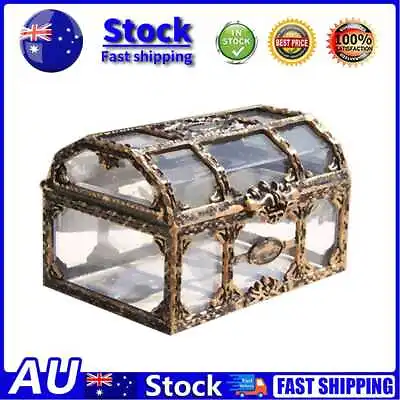 $9.27 • Buy Clear Pirate Treasure Chest Box Crystal Gem Jewelry Trinket Storage Organizer