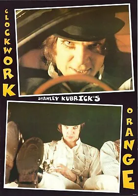 Vintage Clockwork Orange Malcolm McDowell Stanley Kubrick Movie Poster 33 X 23 • £18.99