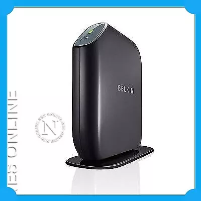 Belkin SHARE N300 Wireless 4 Port Router Wifi For ADSL2 + 1x USB Wireless Print • $59.95