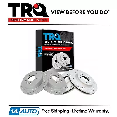 TRQ Brake Performance Rotor Pair Set Front & Rear Kit For Chevy Impala Monte • $186.95