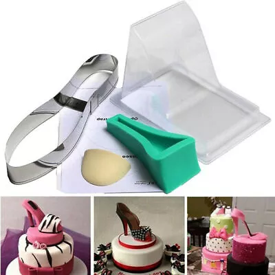 Silicone High Heel Shoe Kit Fondant Mould Wedding Cake Decorating Template Mold • £16.39