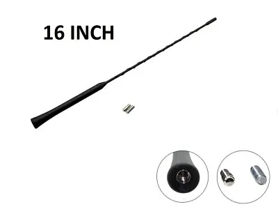 Black Radio Stereo Rubber Roof Mount Car Van Aerial Antenna Mast Ariel Whip Wing • £4.79