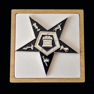 Masonic Car Emblem Metal Badge Freemasonary Order Of Estern Star Car Sticker • $8.88