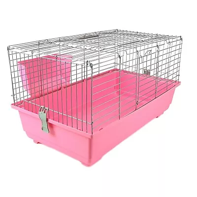 Indoor Rabbit Cage 80cm Pink Single Tier Bunny Animal New Small Pet Guinea Pig • £34.19