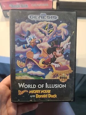 World Of Illusion Mickey Mouse & Donald Duck (Sega Genesis 1992) No Manual • $25.98