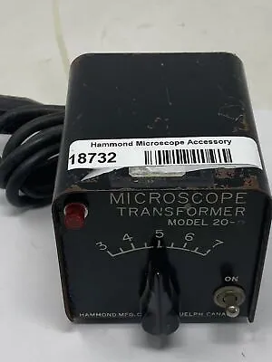 Hammond Model 20-D Vintage Microscope Transformer Power Supply • $17.97