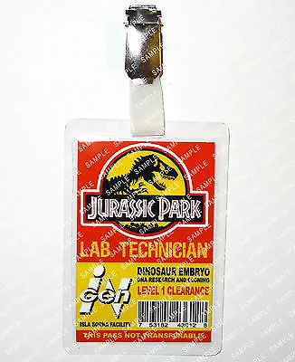 Jurassic Park Dinosaur Lab Technician Cosplay Costume Prop Comic Con Book Day • $13.53