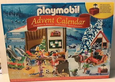 Playmobil  9264 Advent Calendar   - Santa’s Workshop With Electric Lantern - NEW • $40