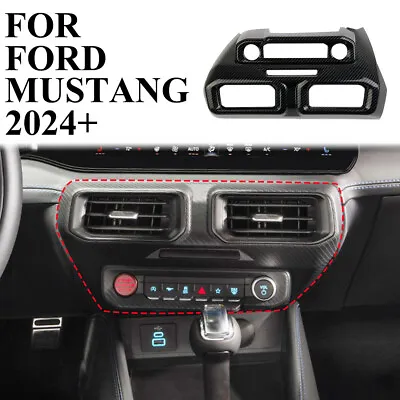 Carbon Fiber Interior Central Control Panel Trim Cover For Ford Mustang 2024 • $59.99