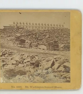 Mt Washington Summit House Horse Wagon NH Kilburn Stereoview • $20