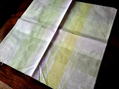 Vintage STROHEIM & ROMANN Fabric Remnant - SENECA MOIRE PLAID - ITALY - 18x17 1/ • $13.99