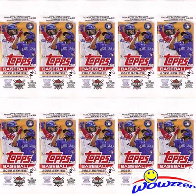 (10) 2022 Topps Series 2 Baseball EXCLUSIVE Sealed JUMBO FAT CELLO Pack-360 Card • $49.95