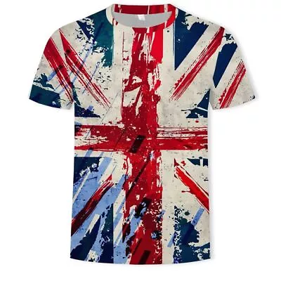 Tshirt Platinum Jubilee Unisex Crew Neck Queen Elizabeth Union Jack T-Shirt • £6.27