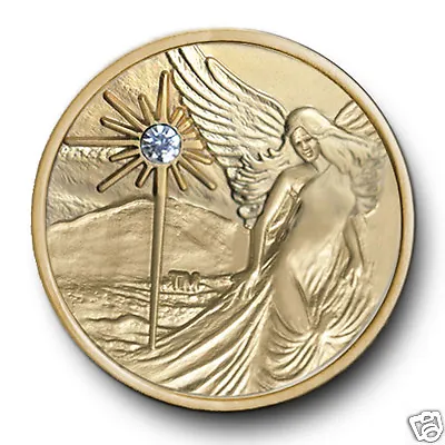 Satin Gold Guardian Angel AA/NA12 Step Program Recovery Coin/Token/Chip • $11.99