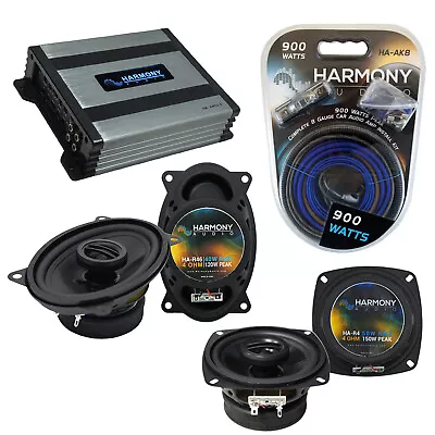 Mercedes 560 Series 86-93 OEM Speaker Upgrade Harmony R4 R46 & HA-A400.4 Amp • $175.99