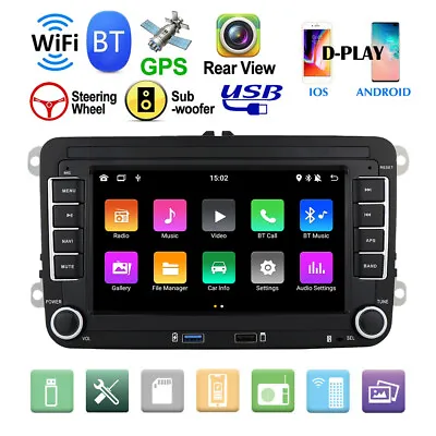 For VW Volkswagen CC Passat 7  Carplay Android 11 Car Stereo Radio GPS Navi BT • $97.88