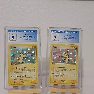 $85.99 • Buy 2004 Pokemon Hidden Legends CGC 9 Minun CGC 7 Plusle Reverse Holo | SET | GRADED