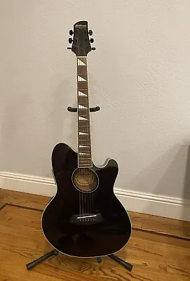 Ibanez Talman Inter City Acoustic Electric Guitar Black W/carrying Case • $209.99