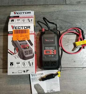 Vector 500 Watt Power Inverter PI500V Dual Power Inverter Tested Working  • $29.99