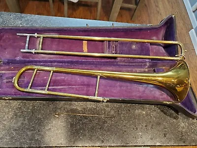 Vintage Conn 4H Trombone #268973 With Carrying Case • $395