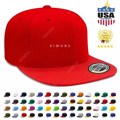 Snapback Hat Trucker Flat Baseball Cap Solid Plain Blank Men Hip Hop Army CS • $4.23