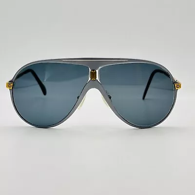 Mustang Sunglasses Men's Women's Oval Grey Gold True Vintage 80s Model R4 Top • $167.53