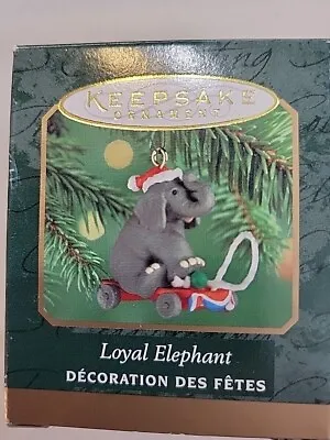 Hallmark Christmas Ornament Loyal Elephant 2000 Miniature Die Cast Metal Z2 • $7.89