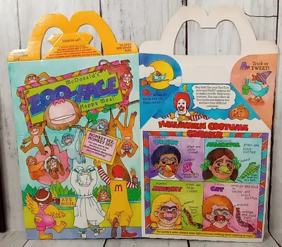 Vintage 1988 McDonald’s Zoo-Face Happy Meal Box Lot Of 10 • $14.97