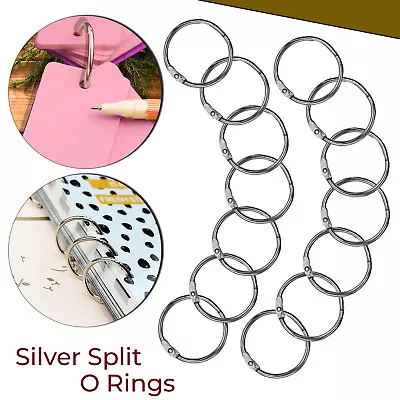 O Ring Keychain Keyrings Metal Loop Hook For DIY Scrapbook Album Rings Binder • £3.31