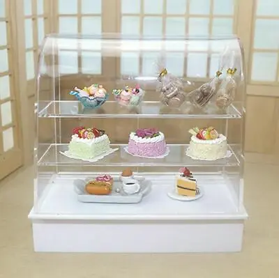 1/12 Scale Food Display Shelf Rack Dollhouse Miniature Bakery Cabinet Showcase • $13.69