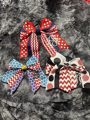 Lot Of Monogrammed Large Cheer Bows 🎀 • $7