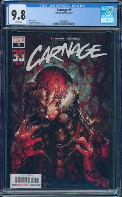 $47.49 • Buy Carnage #9 CGC 9.8 White Pages Kendrick Lim Cover A Ram V Story Marvel 2023