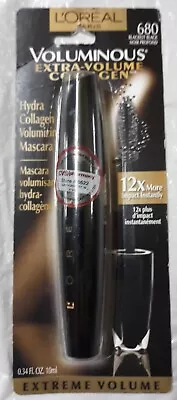 L'OREAL PARIS VOLUMINOUS EXTRA VOLUME COLLAGEN MASCARA 680 BLACKEST BLACK 0.34 O • $11.99