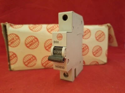 Wylex Nsb50 50a 50amp B Type B50 Single Pole Sp 1p Mcb Fuse Switch New • £16.99