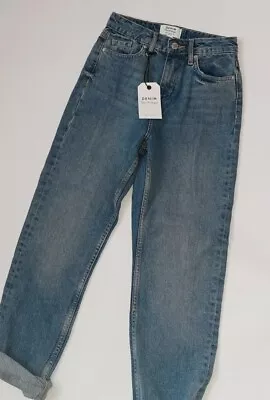 Miss Selfridge Denim Womens Ladies Blue Jeans Trousers Mom Style Size Uk 4 XS • £11