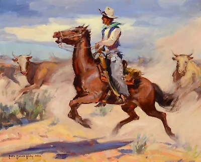 Carl Oscar Borg : Herding Cattle : Archival Quality Art Print • $57.95