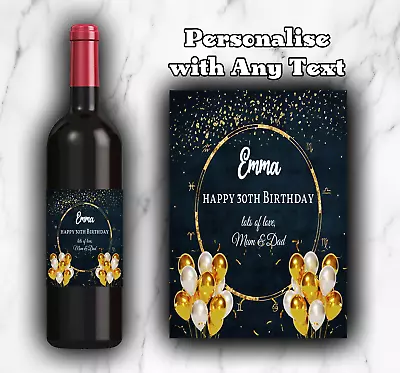 £2.79 • Buy Personalised Wine / Champagne / Prosecco Bottle Label Birthday Wedding