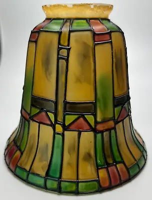 Vintage Faux Stained Glass Tiffany Style Light Bulb Shade Cover • $24.95