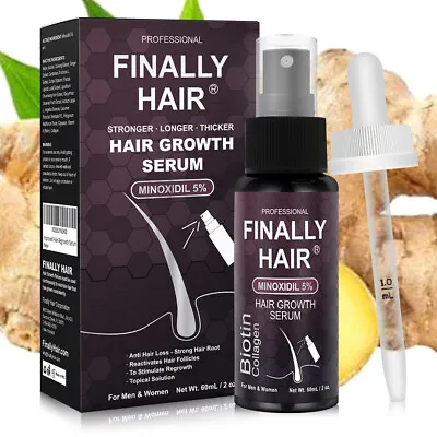 Finally Hair Regrowth Spray Or Dropper With 5% Minoxidil Biotin Collagen • $18.97