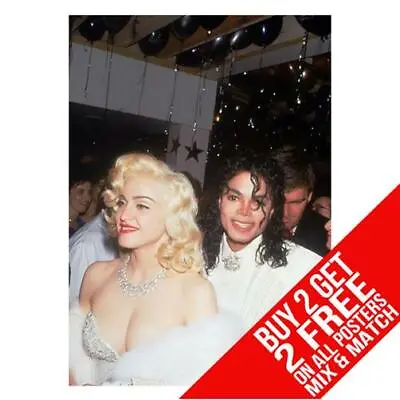 Michael Jackson And Madonna Bb1 Poster Art Print A4 A3 Size Buy 2 Get Any 2 Free • £6.97