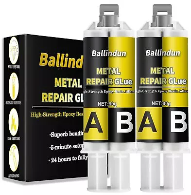 	Metal Repair Glue 2 Pack Metal Epoxy Glue Heavy Duty High Temperature Heat R... • $18.28