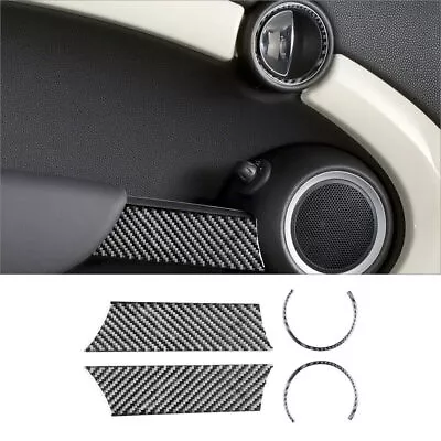 For Mini Cooper 2007-2010 4Pcs Carbon Fiber Car Interior Door Control Cover Trim • $22.66