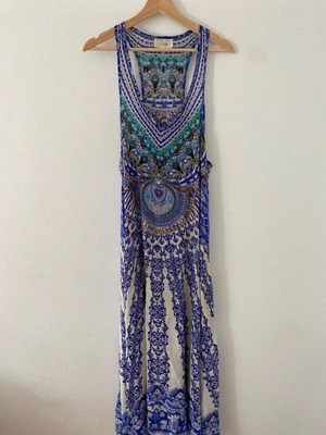 $119.50 • Buy Camilla Racer Back Maxi Dress Blue And White Print Size 2