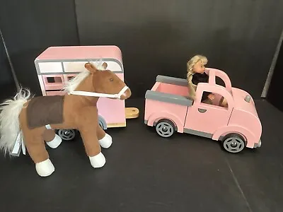 Pottery Barn Kids Westport Wood Equestrian Horse Trailer Truck Doll Birthday PrO • $149.99