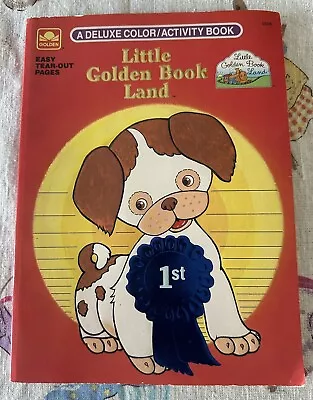 Vintage Little Golden Book Land Big Coloring Book 1989 Western Publishing • $5